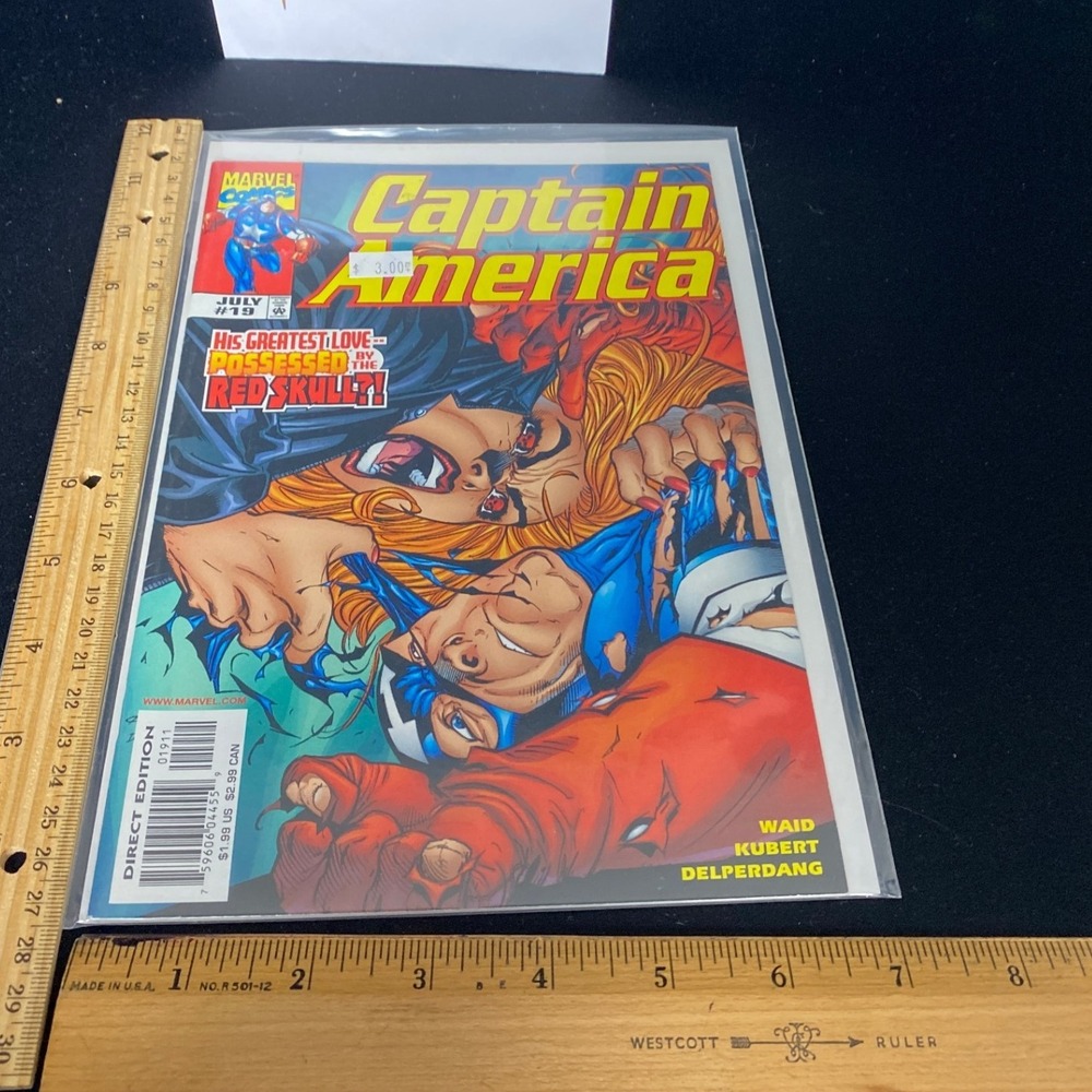 Captain America 19 July 1999 Direct Edition Comic Book Waid Kubert Delperdang